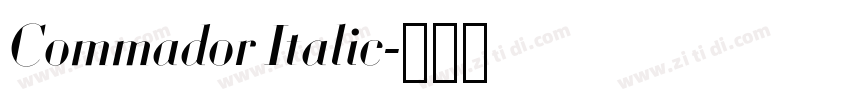 Commador Italic字体转换